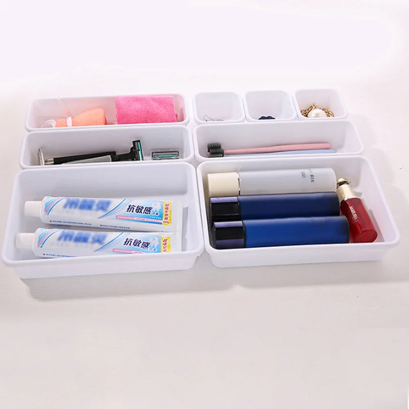 Flexorra Schubladen-Organizer Set | 8-teilig | Verstellbare Fächer | Für Bad, Küche & Schmuck