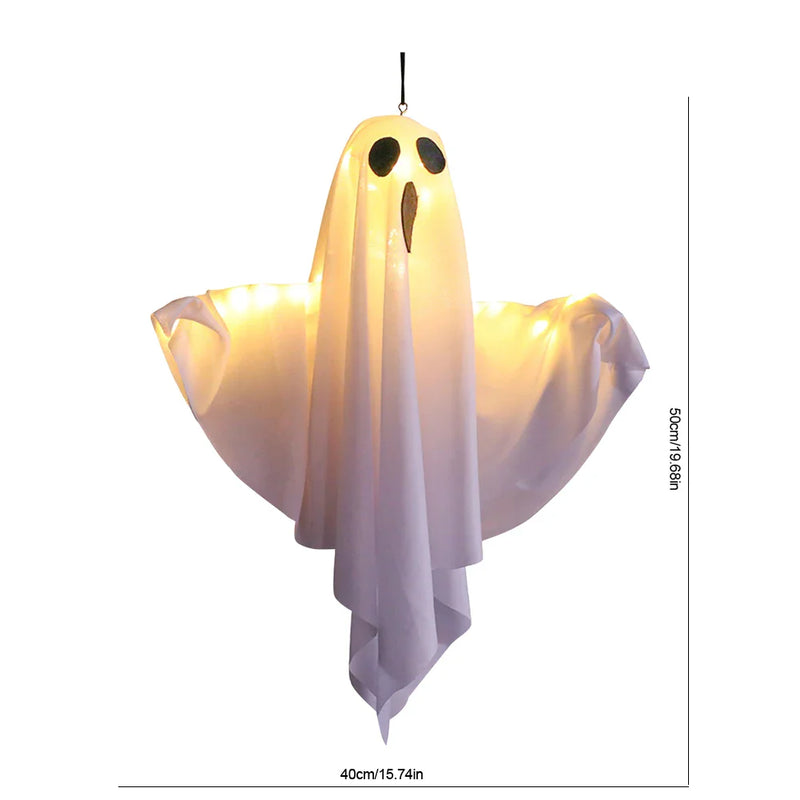 GhostlyGlow | Hängende LED Geisterlampe | Halloween Deko für Innen & Außen | CE-zertifiziert
