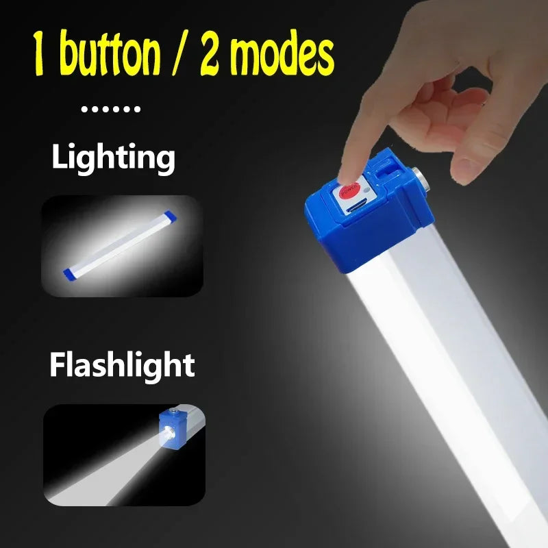 MagnaBeam LED Röhre | Wiederaufladbare Campinglampe mit Magnet & Haken | 32/52 cm | Tragbare Notlicht-Leuchte für Outdoor & Fahrzeug