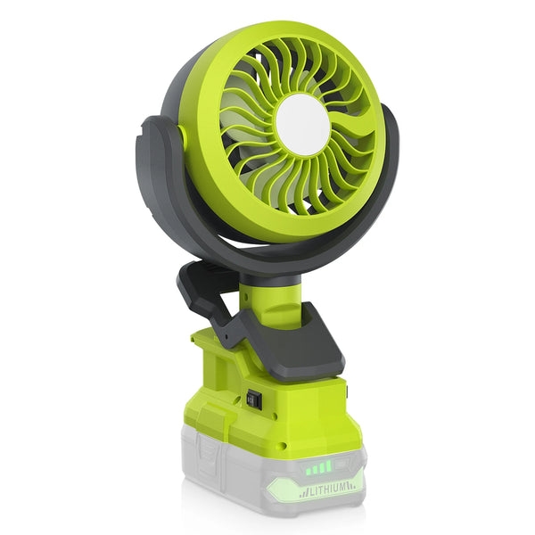 Akku- & Netzventilator DualBreeze One | Kompatibel mit Ryobi P107/P108 Akkus | Tragbar & Netzbetrieb | Für Innen- und Außeneinsatz
