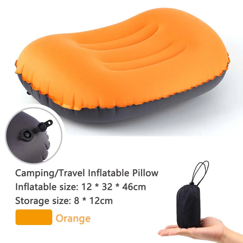 AirNest Aufblasbares Outdoor-Kissen | Komprimierbar & Faltbar | Nackenstütze für Camping, Wandern & Reisen