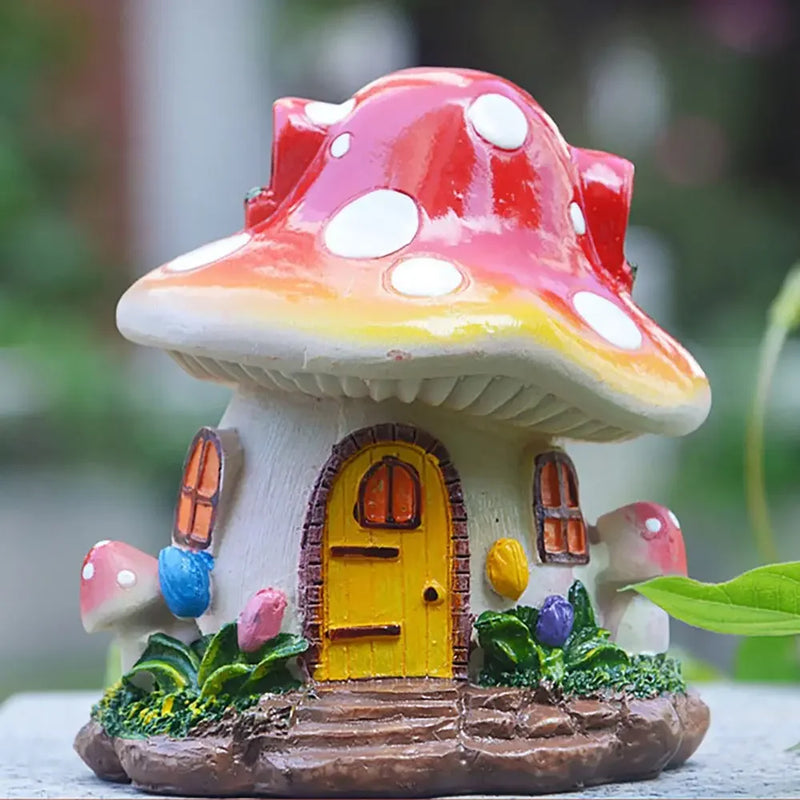 MycoFairy Home | Miniatur Pilzhaus | Harz-Figur | Märchengarten & Terrarium Deko | Handgefertigt