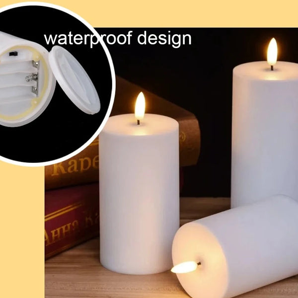 LED Stumpenkerzen GlowCandle | 3 Größen | Warmweiß Flackerlicht | Mit Fernbedienung & Timer