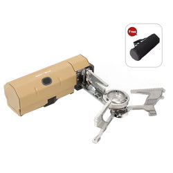 Camping Gaskocher FLAMETRA FoldPro 2670W | Faltbar & Tragbar | Edelstahl | Mit Zündung & Sicherheitssystem
