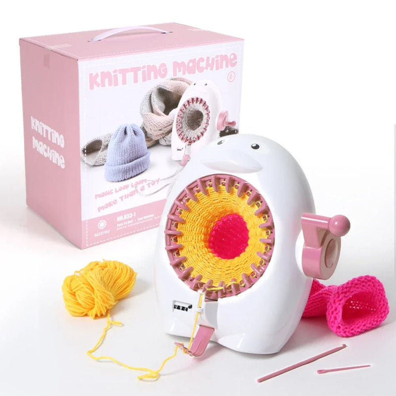 Strickolino Strickmaschine | 22 Nadeln | Automatisches Rundstrick-Set für Anfänger & Erwachsene | Schnellstricker mit Zubehör