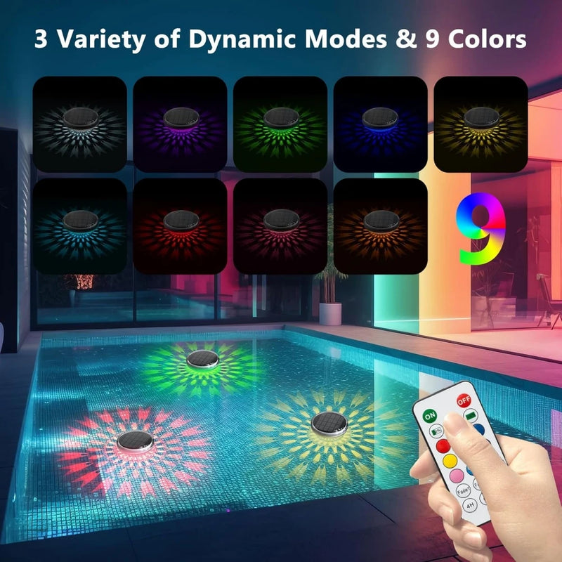 Solar-Poollicht LumiFloat RGB | Schwimmende LED-Leuchte mit Farbwechsel | IPX7 Wasserdicht | Für Pool, Whirlpool & Party