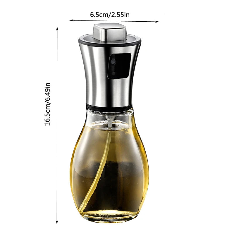 CulinaMist Pro  Ölsprüher 200 ml | Feiner Nebel & verbesserte Düse | Für Öl, Essig & Zitronensaft | Edelstahl & Glas