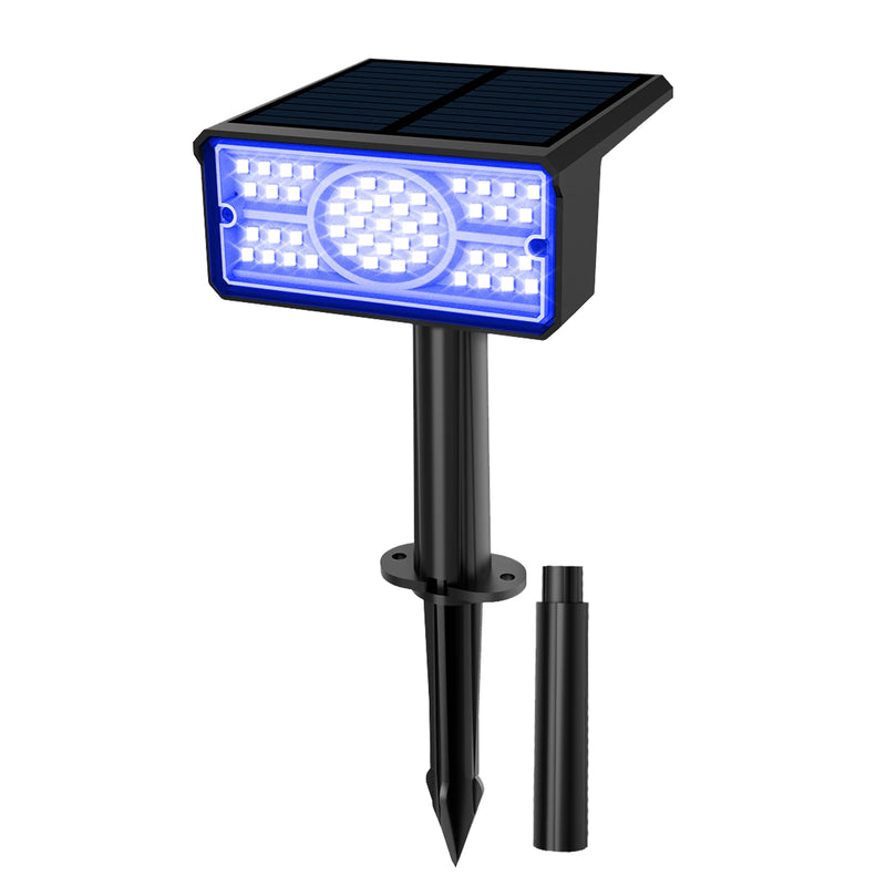 Solara LED Solarstrahler | 4 Lichtfarben | 49 LEDs | IP65 Wasserdicht | Energiesparend mit Solarpanel