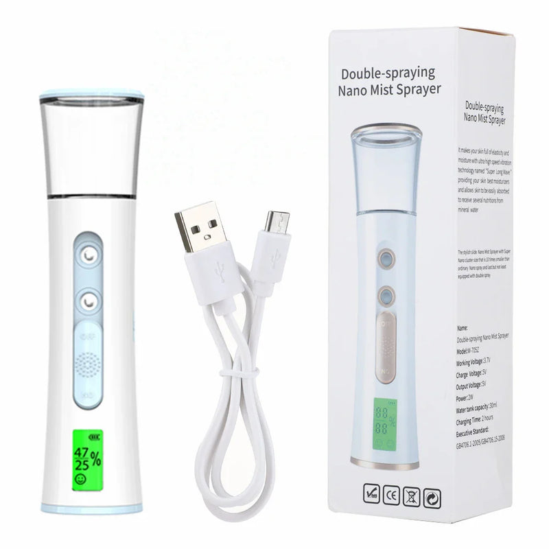 Hautbefeuchter Skinova MiniMist | Nano-Spray | Feuchtigkeitstester & USB-Aufladung | 30 ml | 10 cm