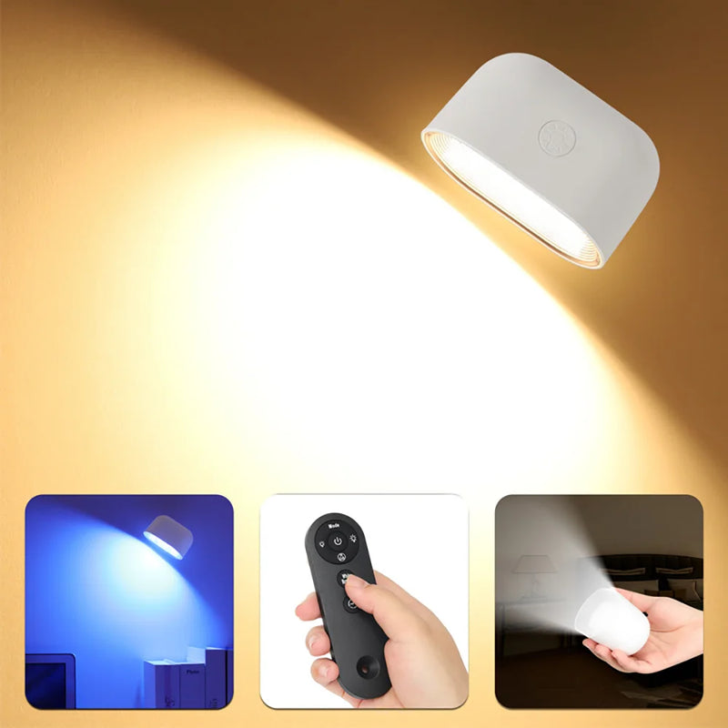 LED-Wandleuchte MagnoGlow | 360° Drehbar & Magnetisch | Akku, Touch- & Fernbedienung | 3 Farbtemperaturen