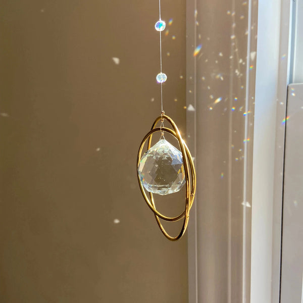 Sonnenfänger LumiAmor | Kristall-Hänger mit Regenbogen-Effekt | Romantisches Geschenk mit Botschaft