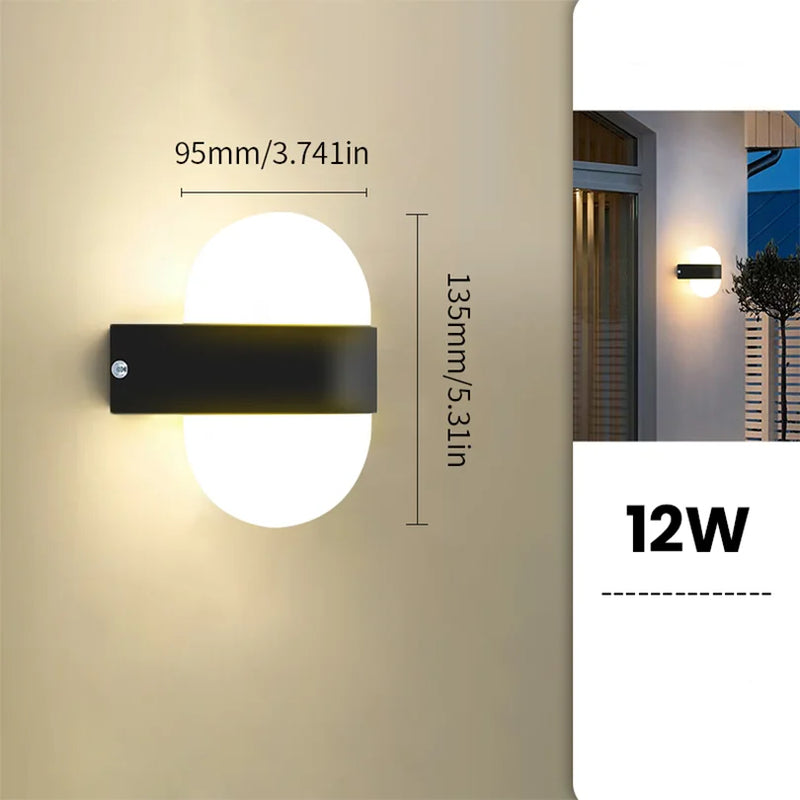 LED-Außenwandleuchte LumaGuard Pro | 6W/12W | IP66 Wasserdicht | Radarbewegungssensor & Dämmerungsschaltung