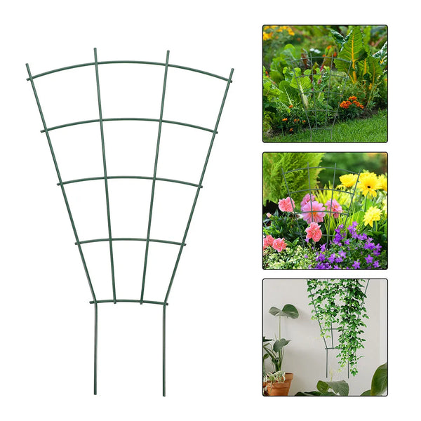 Floranta Kletterhilfe Set 3-teilig | Für Blumentöpfe & Gemüse | Stabil & Dekorativ | Grün