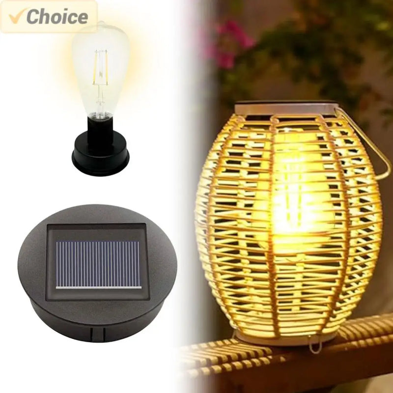 Solesta Solar Lampenbasis 8 cm mit LED-Leuchtmittel | Automatik Ein/Aus | IP44 Wetterfest | Für Garten, Camping & DIY-Deko