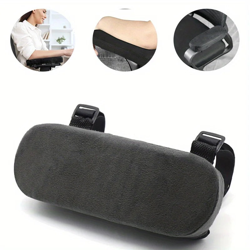 Memory Foam Armlehnenpolster | Ergonomische Ellbogenstütze & Druckentlastung | Abnehmbarer Samtbezug | Ergoflair