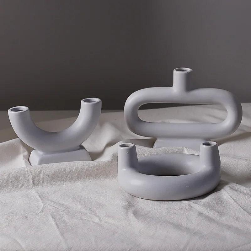 Moderner Kerzenhalter | Skandi Design | Eisen & Glas | Vielseitig als Vase