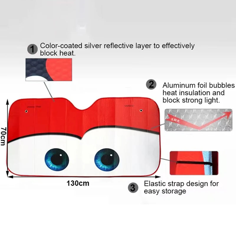 CoolGuard Auto-Sonnenblende | Aluminiumfolie | Hitzeschutz für Frontscheibe | 130×70 cm