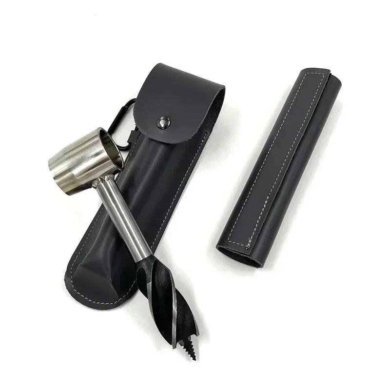 Bushcraft Handbohrer FerroDrill | Outdoor Survival Tool | Robuster Carbonstahl | 16,5 cm