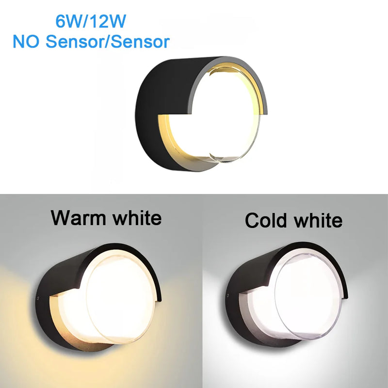 LED Wandleuchte LumoGuard | Mit Radar-Bewegungssensor | 6W/12W | Warm- & Kaltweiß | IP66 Wasserdicht