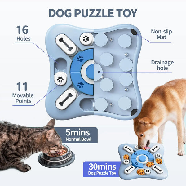 Hundespielzeug BrainyPaw | Interaktives Intelligenzspiel & Futterpuzzle | Mit Quietsch-Sound | Lern- & Beschäftigungsspielzeug