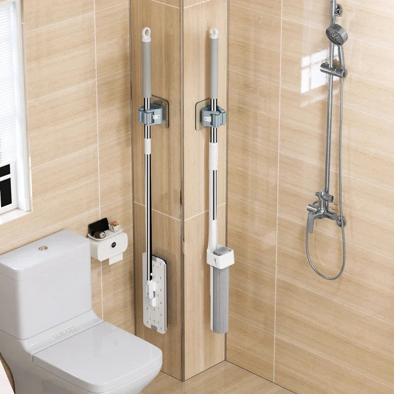 Mopphalter FixoGrip | Selbstklebend & Wasserdicht | Wandmontage ohne Bohren | 4er-Set