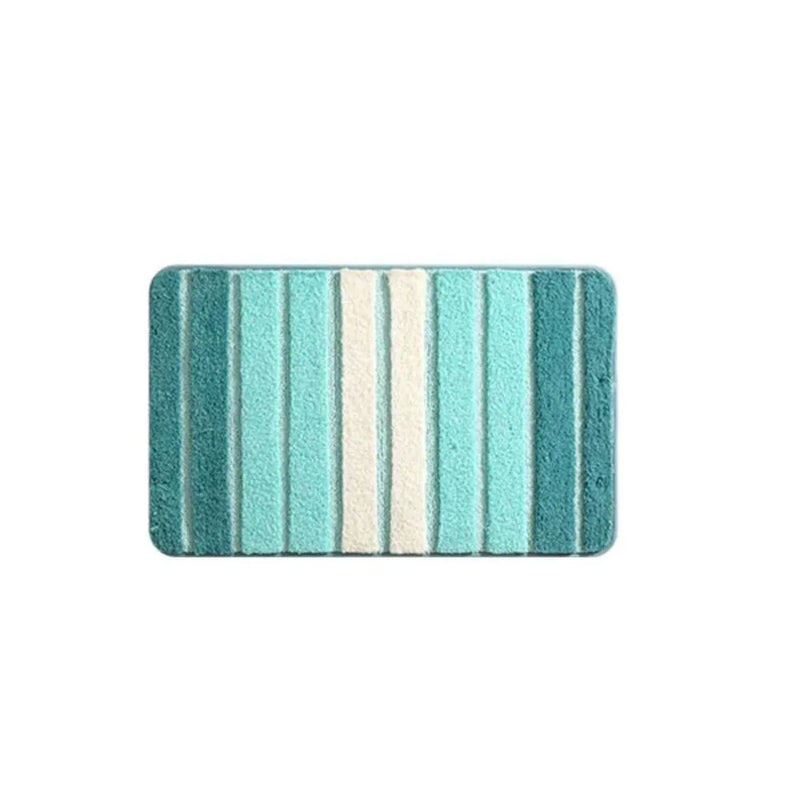 AquaLoom Badematte | Gestreift | Weich & Rutschfest | 40 x 60 cm | Mehrere Farben