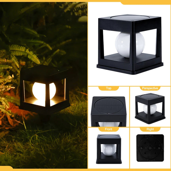 Solar Pfostenleuchte LumiPillar Eco | Wasserdicht & Kabellos | 8 Stunden Beleuchtung | Für Garten, Tore & Holzpfosten