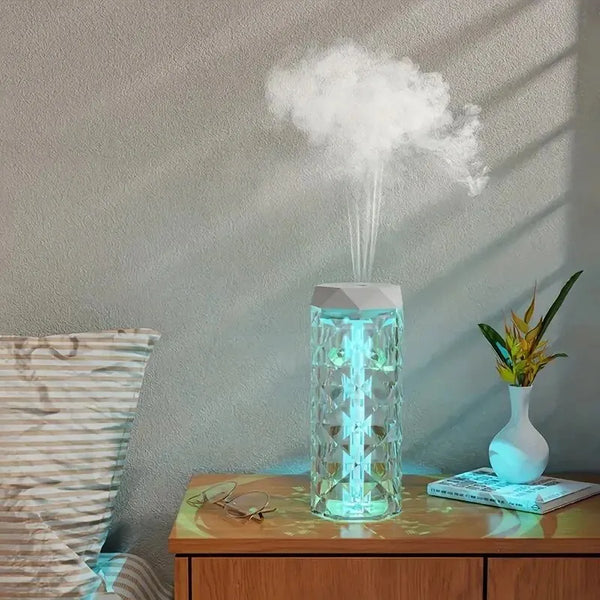 Aromini Tragbarer Aroma Diffuser | 400 ml | Ultraschall-Luftbefeuchter | LED Stimmungslicht | USB-Betrieb