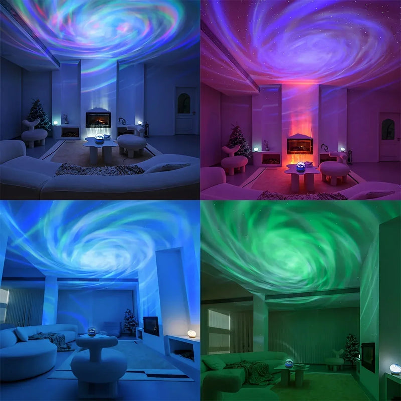 Galaxie Projektor NovaSky | LED Sternenhimmel mit Polarlicht-Effekt | USB & Fernbedienung | Nachtlicht für Kinder & Deko