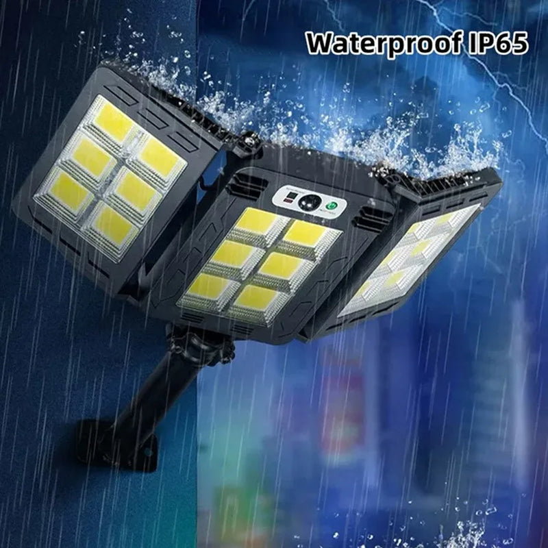 Solar Wandleuchte LumiSeca | 800 LEDs Superhell | Mit Bewegungsmelder | 3 Leuchtmodi | Wasserdicht für Garten & Außenbereich