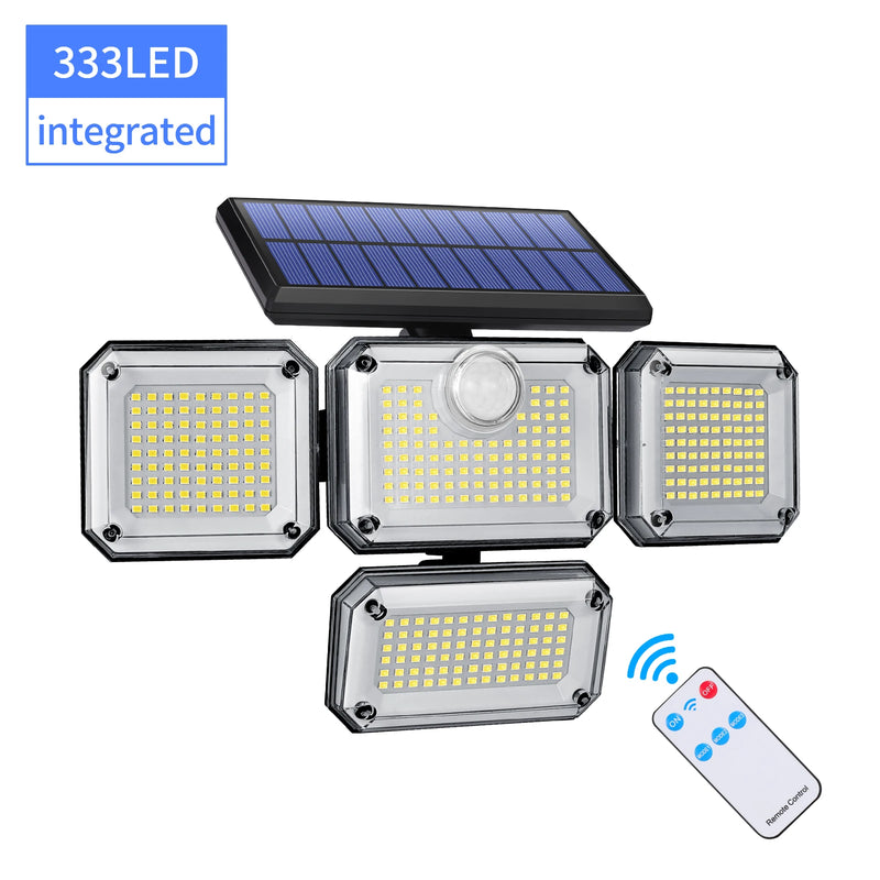 Solora GuardLight Solar-Außenleuchte mit Bewegungsmelder 2000 LM | 333 LED, IP65, 270° Lichtstrahl