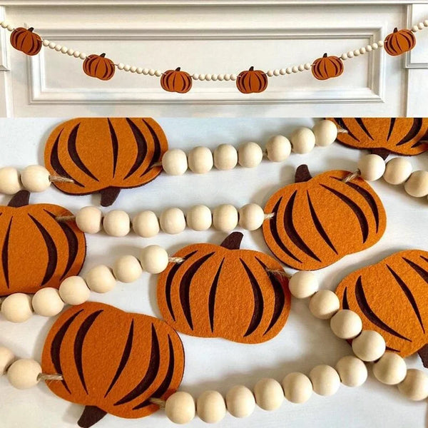 Herbst-Girlande PumpkinFall | Kürbis Banner | 250 cm | Deko für Thanksgiving, Halloween & Herbstfeste