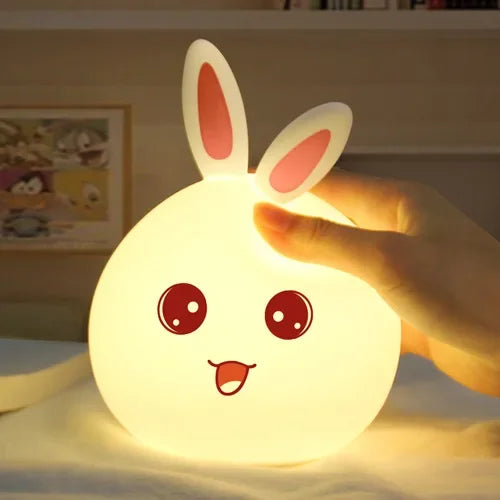Tier-Nachtlicht PandaGlow | BPA-frei Silikon | 3 Helligkeitsstufen | USB-C Aufladung 400mAh | Kinder & Babys