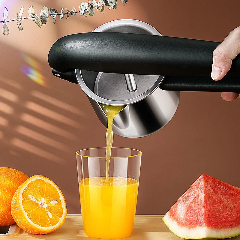 Pressano Manuelle Saftpresse aus Edelstahl | Patentiertes Design | 50 % höhere Saftausbeute | Für Zitrus, Granatapfel & mehr