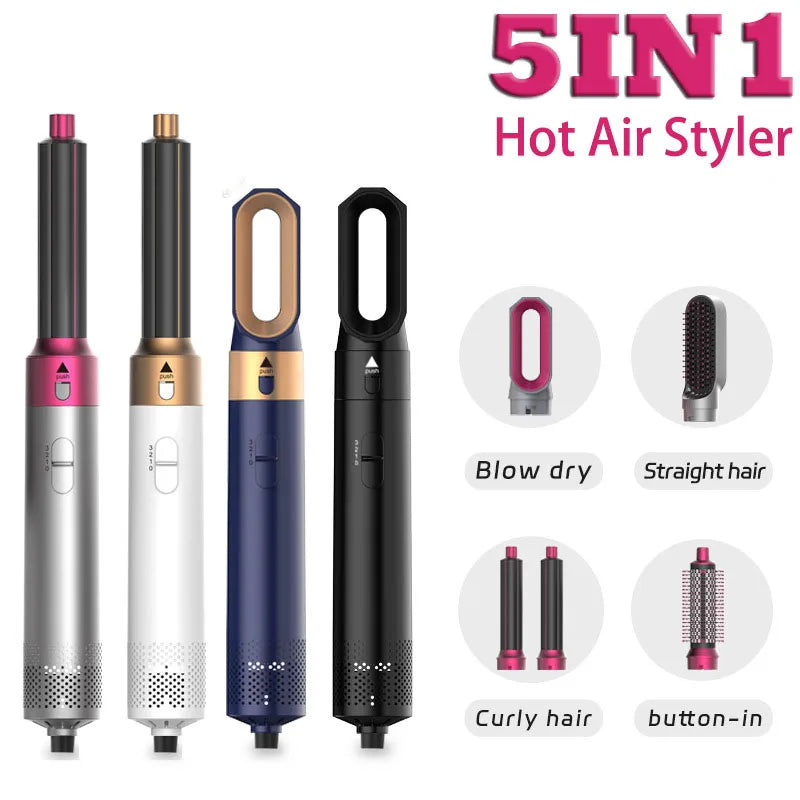 Heißluft-Stylingbürste StyleVibe 5-in-1 AirPro | Föhn & Lockenstyler in Einem | 1000 W | 360° Kabel | Für Alle Haartypen