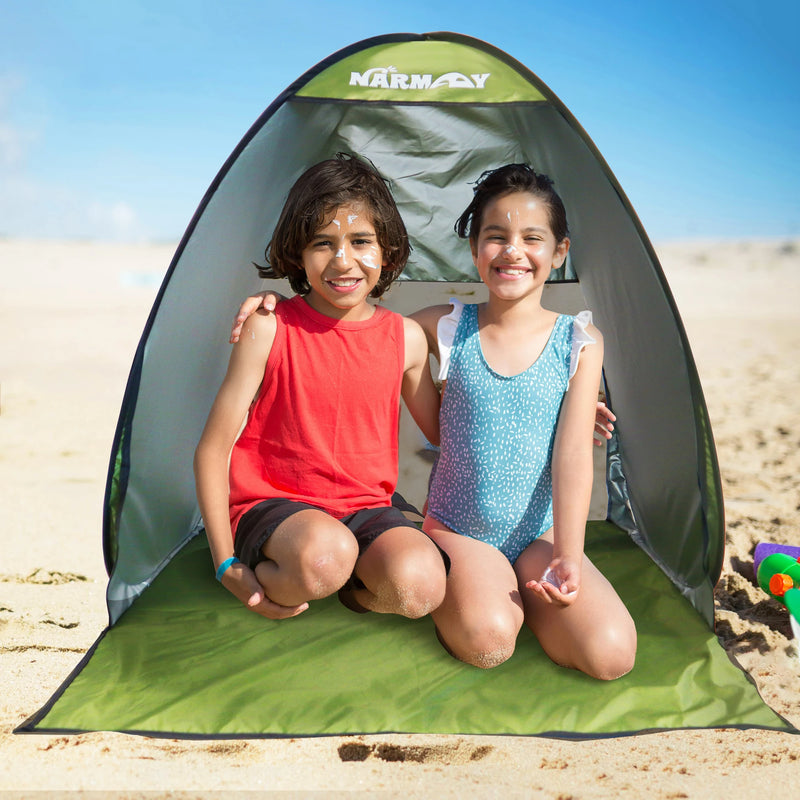 Solariqa Pop-Up Strandzelt | UV-Schutz & Wasserdicht | Automatischer Aufbau | Leicht & Tragbar für Camping & Outdoor