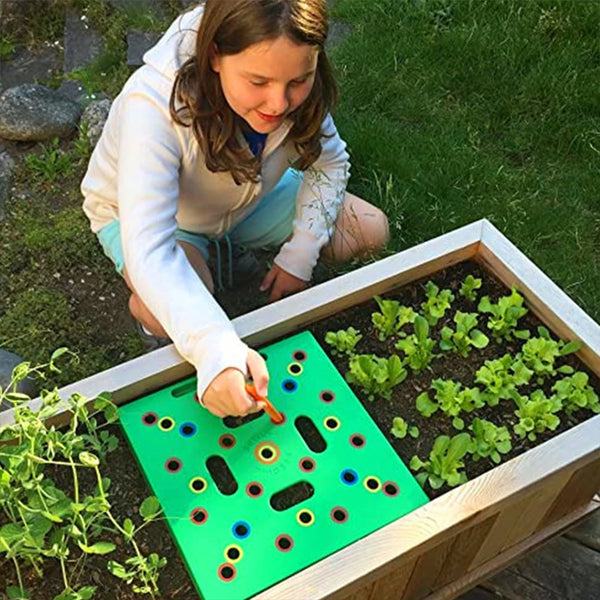 GrowGrid CircleTool Pflanzhilfe Saatvorlage Rund | Präzisions-Säschablone aus ABS-Kunststoff | Für gleichmäßige Aussaat & einfaches Jäten