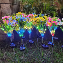 LumiFloris Solar Gartenleuchte Gänseblümchen | Wasserdichte LED Blumenleuchte für Außen | Automatische Deko-Solarleuchte für Garten & Balkon