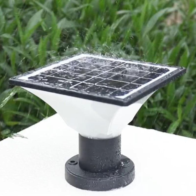 SolarGlow Solar-Pfostenleuchte Außen | 3 Lichtfarben | IP65 Wasserdicht | 4000 mAh Akku | 17x9,5x11 cm