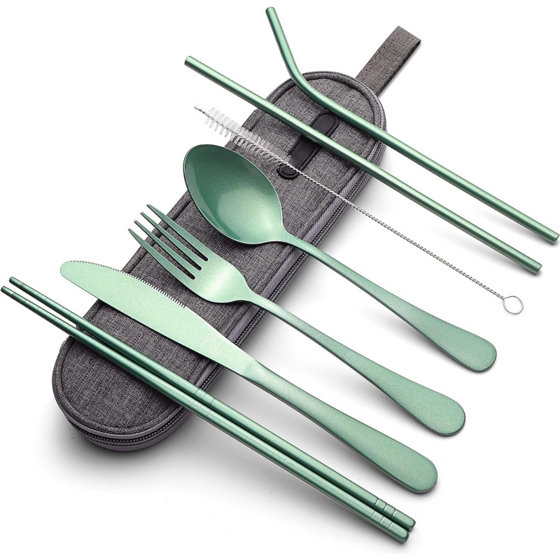 Besteckset GoCutlery | 4-teilig für unterwegs | Edelstahl & BPA-frei | Mit Transportetui