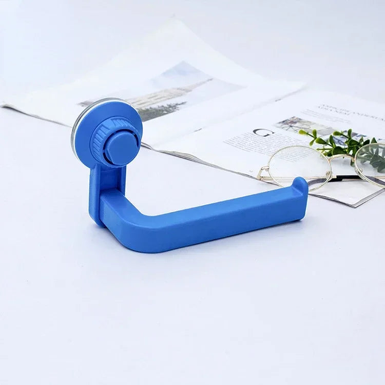 FixoGrip Wandmontierter Toilettenpapierhalter | Ohne Bohren | Mit Saugnapf & Vakuumfunktion | Für Bad & Küche