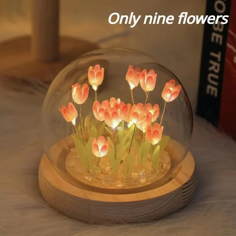 DIY Tulpen Nachtlicht | Handgemacht | LED Deko-Lampe | Geschenkidee für Mädchen & Familie