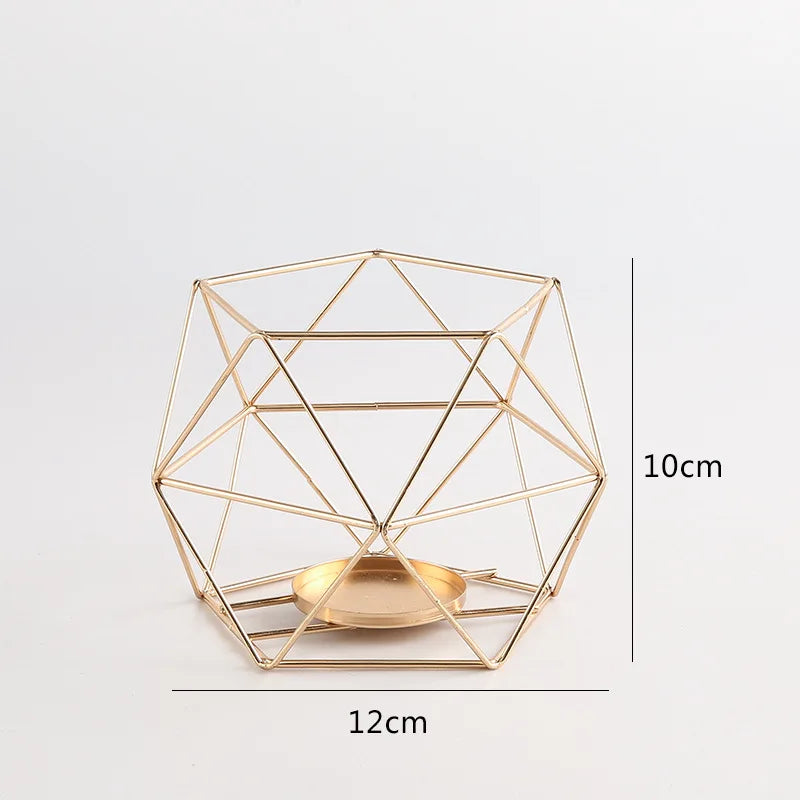 Kerzenhalter Mond & Sterne | Schwarz-Gold Metall | Modern & Romantisch | 10,5 x 9,8 cm