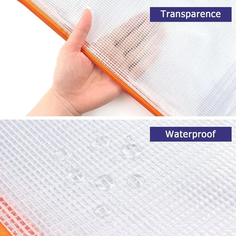 ZipperBag SortiFlex | 10-teiliges Set | Transparente Reißverschlusstaschen in mehreren Größen | Wasserdicht & Reißfest
