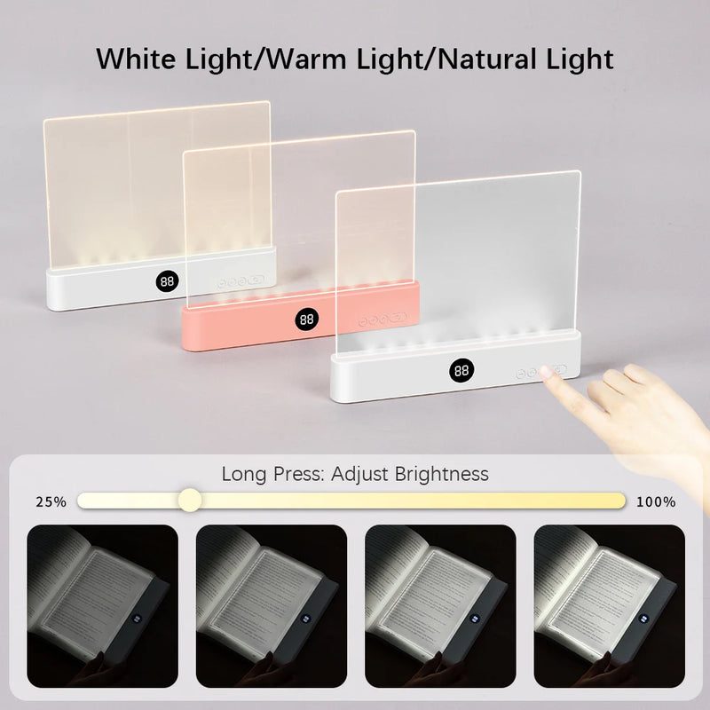 Lexora BookLight LED Leselampe Lesezeichen | Tragbar & Ultradünn | Nacht- & Reiseleuchte | USB 5V | ABS