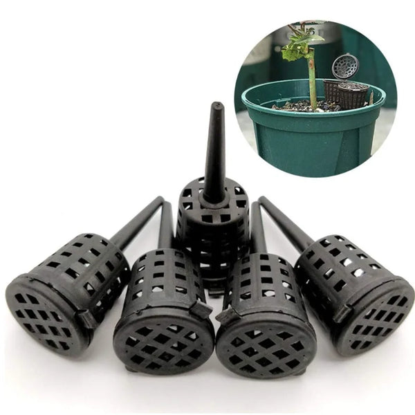 EcoGrow Fertibox | 10 Stück Düngekörbchen mit Deckel | Pflanzendünger-Behälter für Bonsai & Garten | Wiederverwendbar & Umweltfreundlich | Ø 4,5 cm
