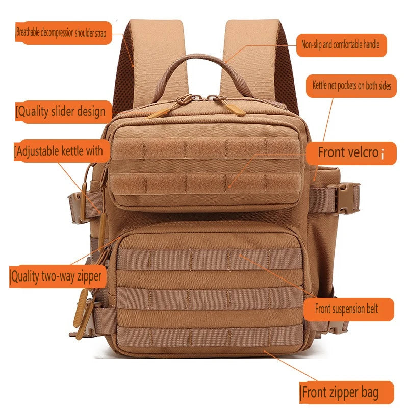 Tactivo Mini-Rucksack 9L | MOLLE-Outdoorrucksack | Kompakt & Strapazierfähig | Für Wandern, Camping & EDC