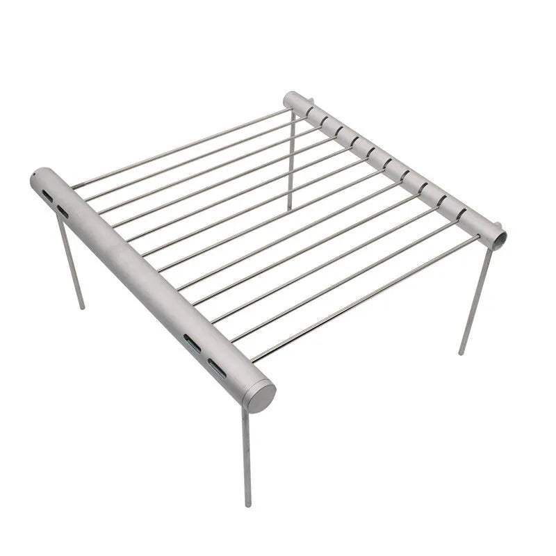 Grillino Mini-Taschengrill aus Edelstahl | Faltbar & Tragbar | Für 3–5 Personen