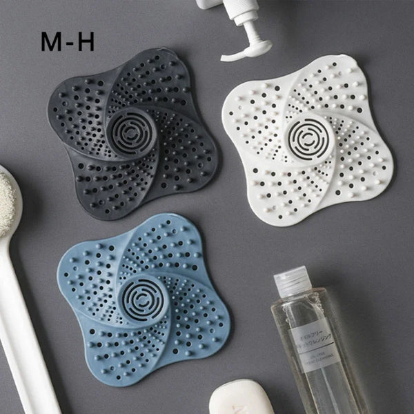 Haarsieb DrainShield SoftCatch | Abfluss-Stopp für Dusche, Waschbecken & Badewanne | Silikon-Haarfänger mit Saugfuß | 13×13 cm