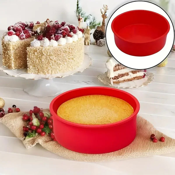 BakeoFlex Silikon-Kuchenform Rund | Antihaft & Hitzebeständig | 4–10 Zoll (10–25 cm)